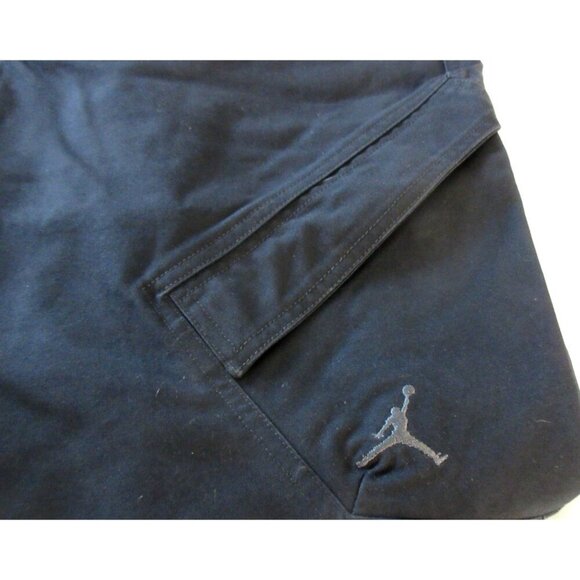 Jordan Men's MJ Chicago Cotton Cargo Casual Air Jordan Logo Pants Black NWT - Picture 9 of 11